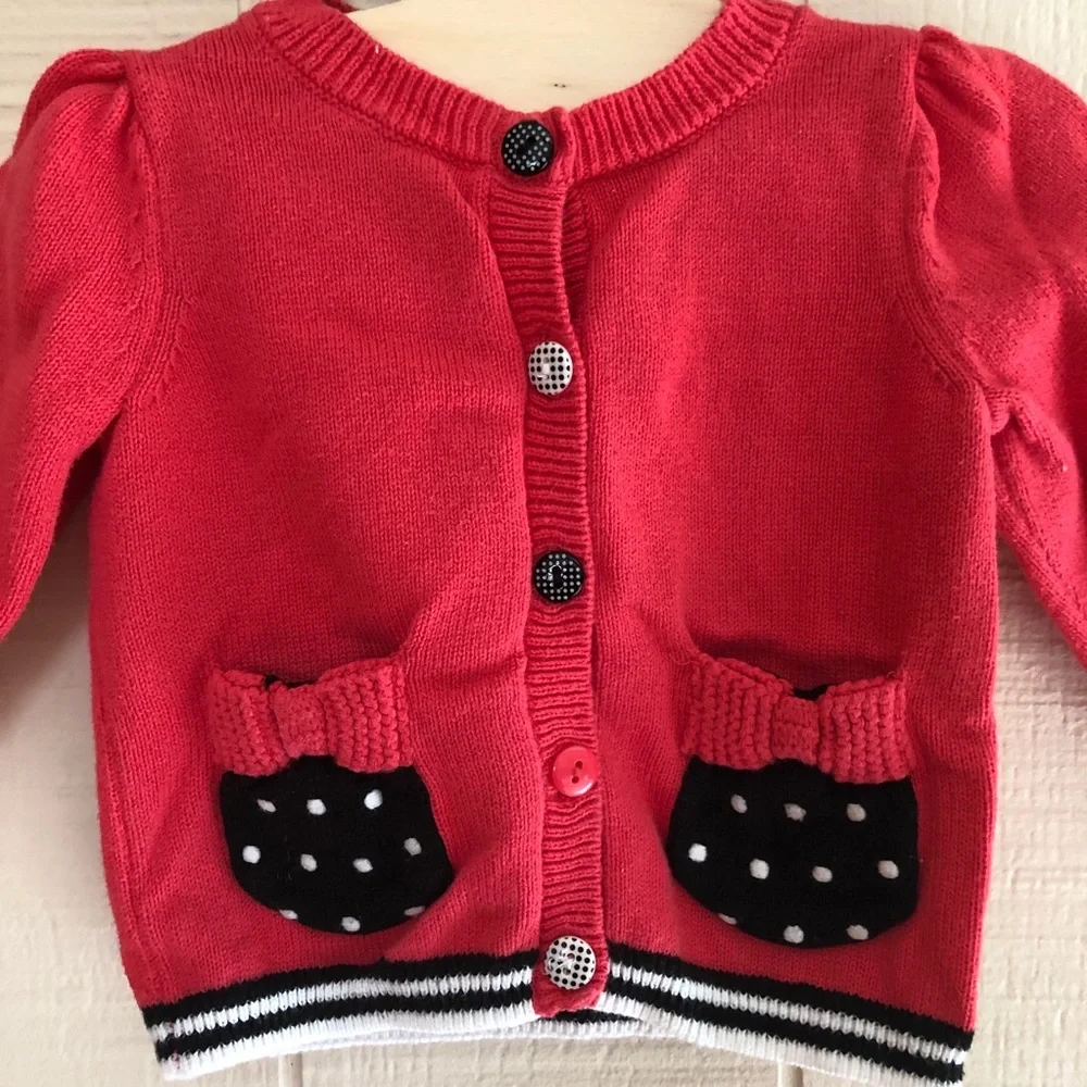 Gymboree polka dot cardigan sweater 3-6 months